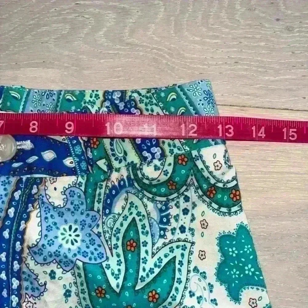Zara printed pants mid rise wide leg paisley size XS extra small - Picture 5 of 8